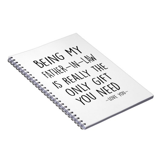 Mijn VADER-IN-WET zijn is echt het enige geschenk  Notitieboek (Rechterzijde)
