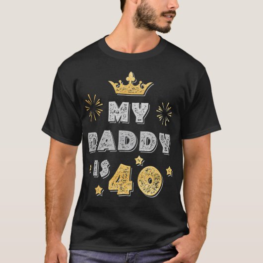Mijn vader is 40 grappige cadeautjes voor vader vo t-shirt (Voorkant)