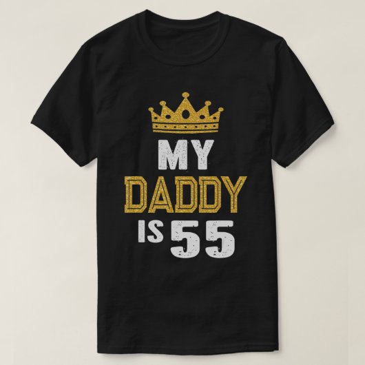 Mijn vader is 55 jaar oude 55e Pap's Birthday Gift T-shirt (Design voorkant)