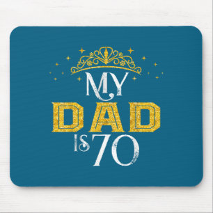 Mijn vader is 70 jaar oud gelukkige 70e verjaardag muismat