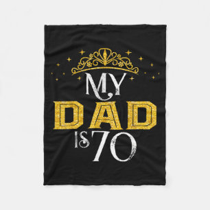 Mijn vader is 70 jaar oud gelukkige 70ste verjaard fleece deken