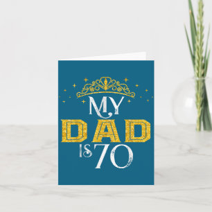 Mijn vader is 70 jaar oud gelukkige 70ste verjaard kaart