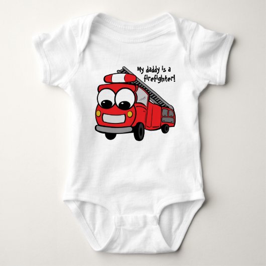 Mijn vader is brandweerman - baby romper (Voorkant)