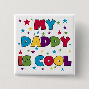 Mijn vader is Cool Vierkante Button 5,1 Cm