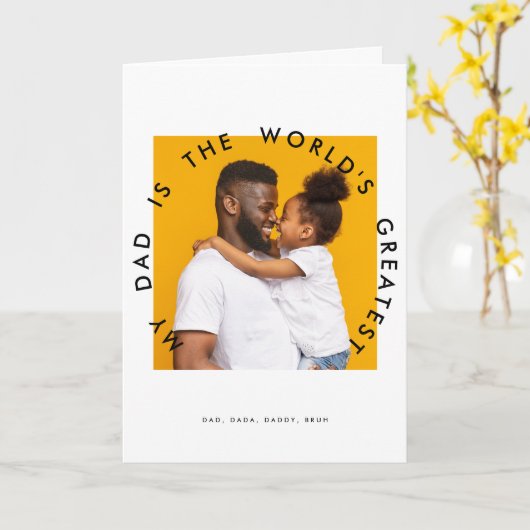 'Mijn vader is de beste foto ter wereld' Kaart (Gele Bloem)