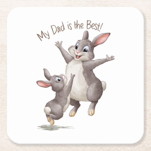 Mijn vader is de beste. kartonnen onderzetters (Voorkant)