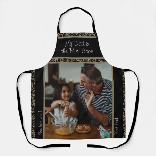 Mijn vader is de beste kok foto schort (Voorkant)