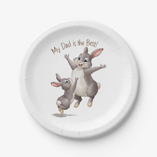 Mijn vader is de beste. papieren bordje (Voorkant)