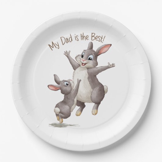 Mijn vader is de beste. papieren bordje (Voorkant)