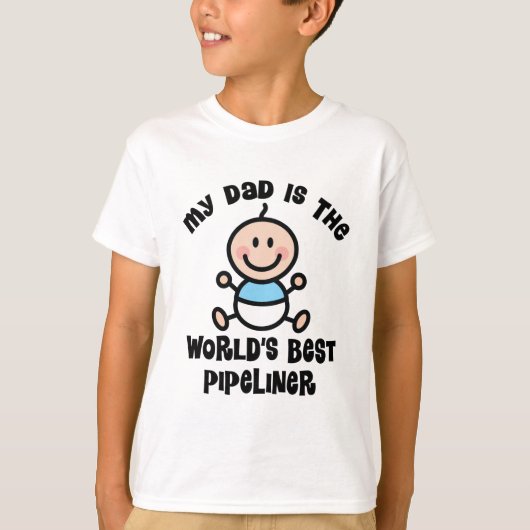 Mijn vader is de beste Pipeliner ter wereld T-shirt (Voorkant)