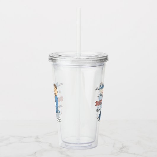 Mijn vader is de beste Schattigee Vaderdag Acryl Drinkbeker (Rechts)