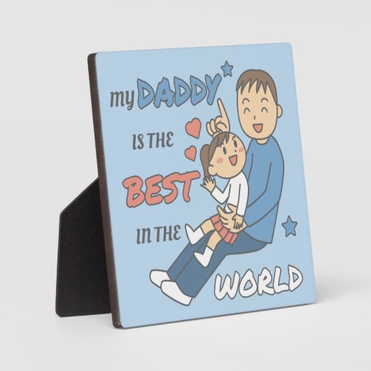 Mijn vader is de beste Schattigee Vaderdag Fotoplaat (Voorkant)