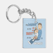 Mijn vader is de beste Schattigee Vaderdag Sleutelhanger (Voorkant Links)