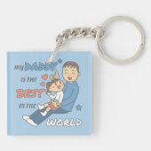 Mijn vader is de beste Schattigee Vaderdag Sleutelhanger (Achterkant)