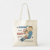 Mijn vader is de beste Schattigee Vaderdag Tote Bag (Achterkant)