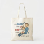 Mijn vader is de beste Schattigee Vaderdag Tote Bag (Voorkant)