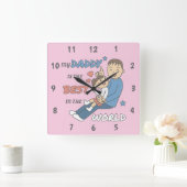 Mijn vader is de beste Schattigee Vaderdag Vierkante Klok (Huis)