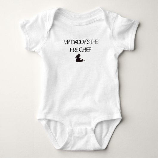 Mijn vader is de brandweerman met Silhouette. Romper (Voorkant)