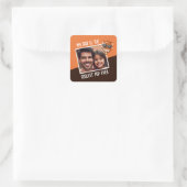 Mijn vader is de coolste Pop ooit aangepaste foto Vierkante Sticker (Tas)