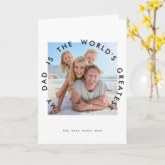 Mijn vader is de grootste vaderdag ter wereld kaart (Gele Bloem)