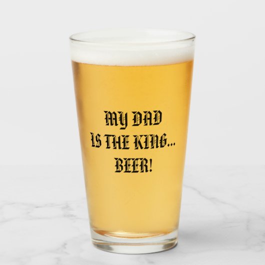 MIJN VADER IS DE KONING... BEER! GLAS (Voorkant gevuld)