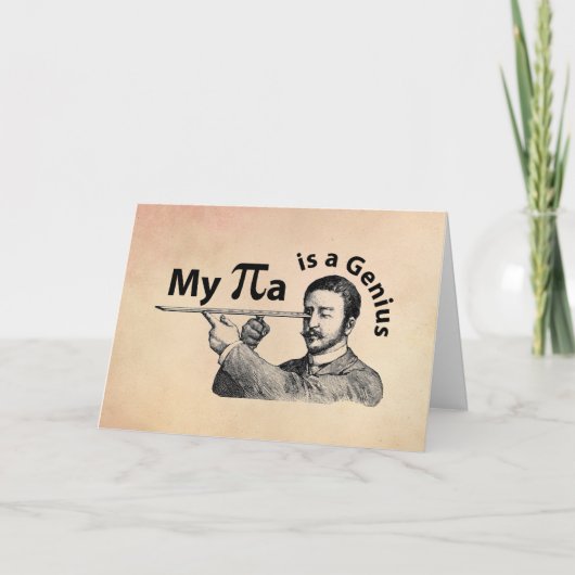 Mijn vader is een genie kaart (Voorkant)