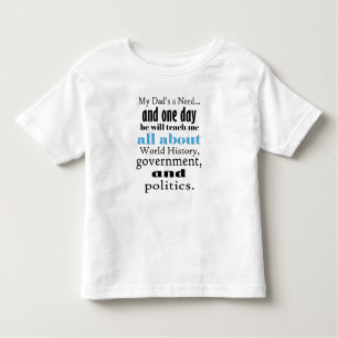 Mijn vader is een geschiedenisnerd, Toddler Jersey Kinder Shirts