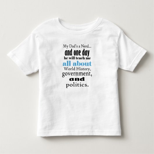 Mijn vader is een geschiedenisnerd, Toddler Jersey Kinder Shirts (Voorkant)
