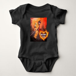 Mijn vader is een Hero Fireman Baby Outfit Bodysui Romper