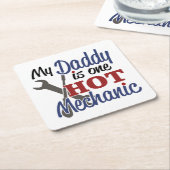 Mijn vader is een hete mechaniek kartonnen onderzetters (Schuin)