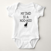 "Mijn vader is een Hoo-Hoo" Baby Bodysuit (Voorkant)