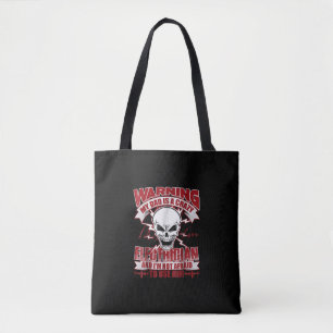Mijn vader is een luie elektricien T, een elektric Tote Bag