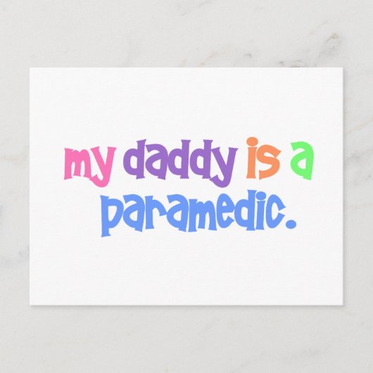 Mijn vader is een paramedische pastei briefkaart (Voorkant)