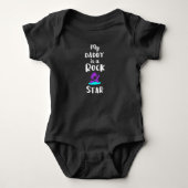Mijn vader is een Rockstar baby bodysuit. Romper (Voorkant)