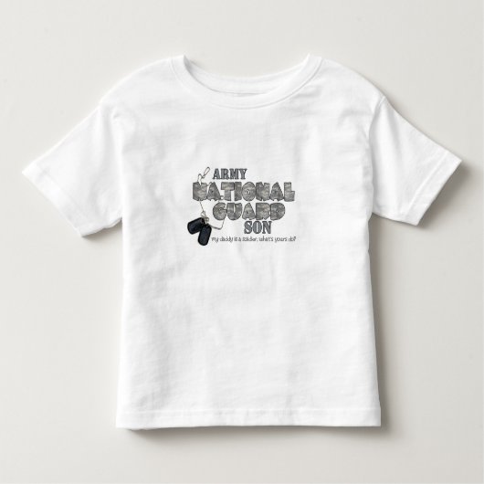 Mijn vader is een soldaat wat je doet? kinder shirts (Voorkant)