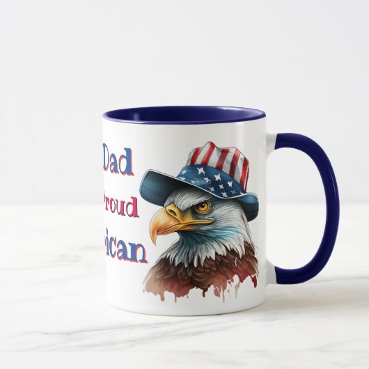 Mijn vader is een trotse Amerikaan Mok (Rechts)