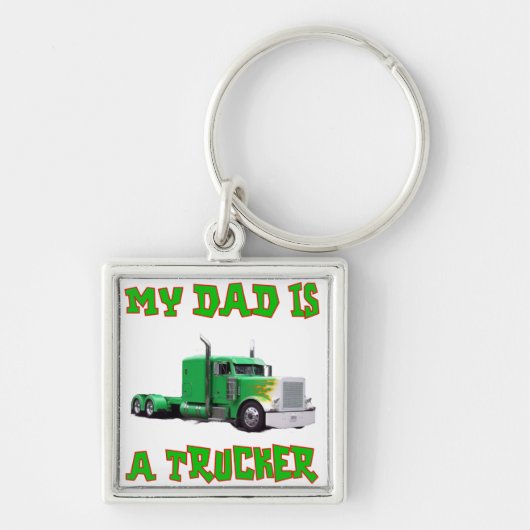 Mijn vader is een Trucker Sleutelhanger (Voorkant)