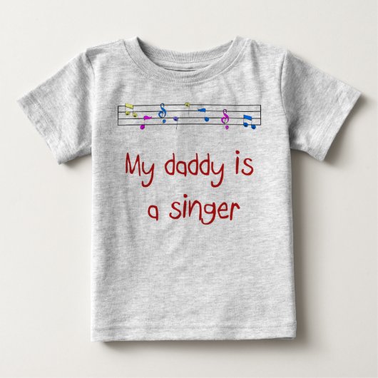 Mijn vader is een zanger Baby T-Shirt (Voorkant)
