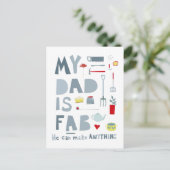 Mijn vader is Fab Briefkaart (Staand voorkant)