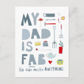 Mijn vader is Fab Briefkaart (Voorkant)