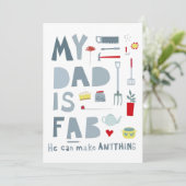 Mijn vader is Fab Greetings Kaart (Staand voorkant)