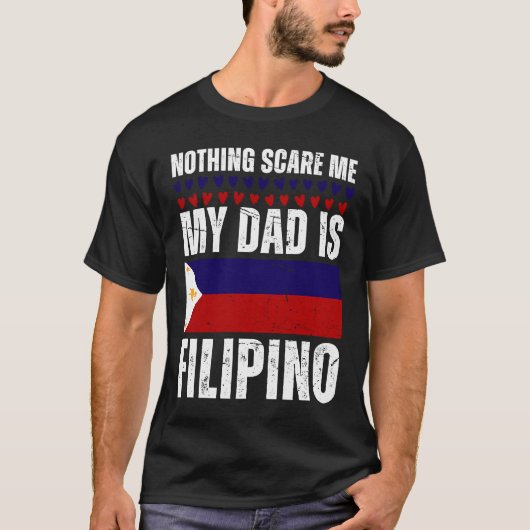 Mijn vader is Filipino Philippine Pride Flag Herit T-shirt (Voorkant)