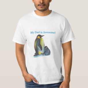 Mijn vader is geweldige pinguïns Wit T-shirt