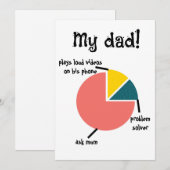 Mijn vader is grappig, aangenaam verrast voor vade feestdagenkaart (Voorkant / Achterkant)