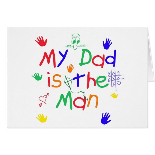 Mijn vader is het Man | Vaderdag van jong kind (Voorkant Horizontaal)