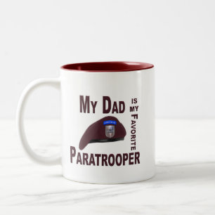 Mijn vader is mijn favoriete parachutist tweekleurige koffiemok