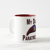 Mijn vader is mijn favoriete paratrooper tweekleurige koffiemok (Voorkant links)