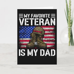 Mijn vader is mijn favoriete veteraan militair vad feestdagen kaart
