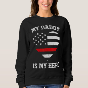 Mijn vader is mijn haro Thin Red Line Heart Flag V Trui