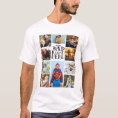 Mijn vader is mijn held 10 fotocollage beste vader t-shirt (Voorkant)